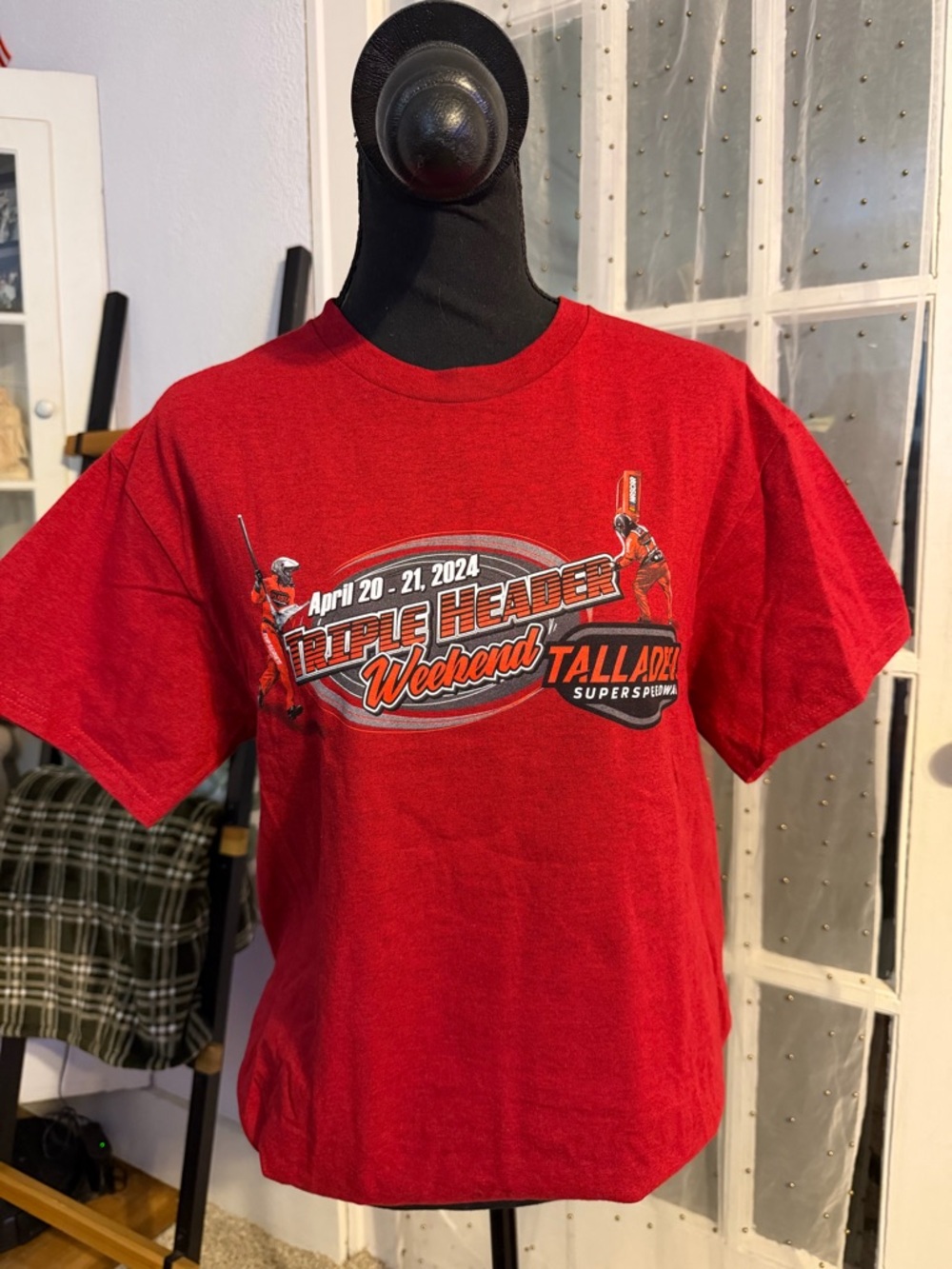 NASCAR 2024 Talladega Triple Header Weekend Mens Medium Red graphic tee